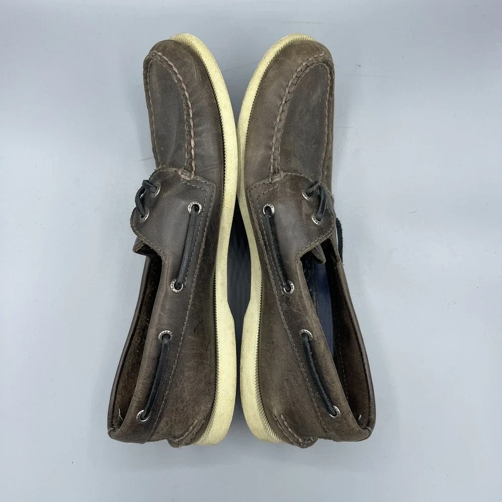 Sperry Top Sider Boat Shoes‎ Mens US 10.5M Brown Upper Leather Comfort Lace Up